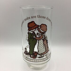 Vintage Limited Edition 6" Holly Hobbie Coca-Cola Drinking Glass Tasks Done Love